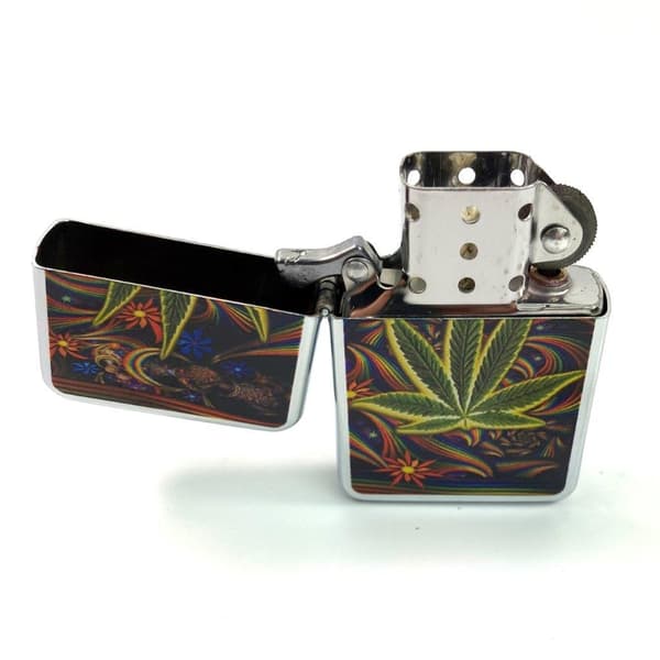 Gentelo Petrol Lighter with Cannabis Motif – Assorted Designs