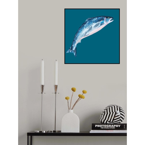 Leaping Salmon MultiColor 30x40 cm