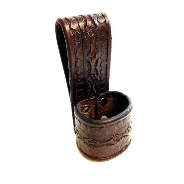Handmade beltholder for axes and tools - swedish premium leather product Brown