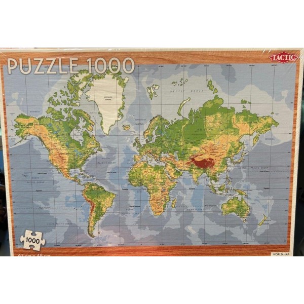 1000-bitars pussel med världskartan