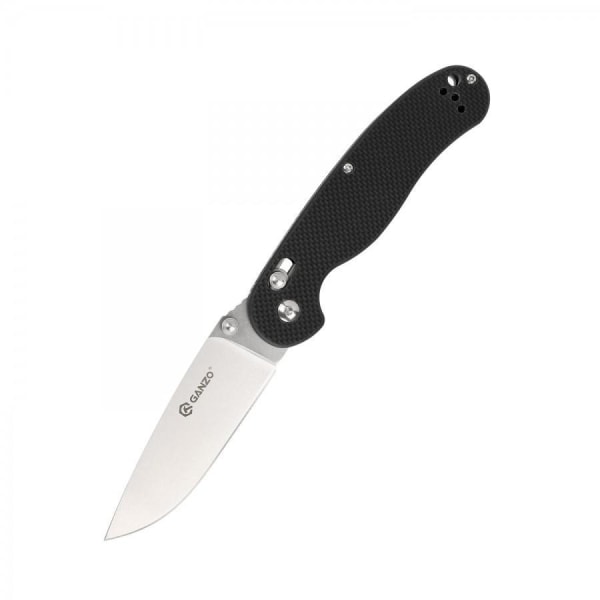 GANZO - D727M - D2-Stål - fällkniv - G10 - perfekt brukskniv Black svart