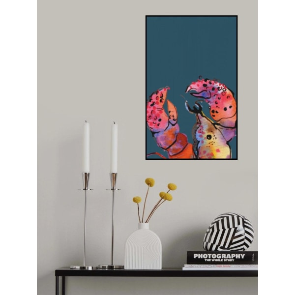 Hummer på mørkeblå MultiColor 30x40 cm