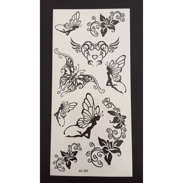 Tillfällig Tatuering 19 x 9cm - nymfer