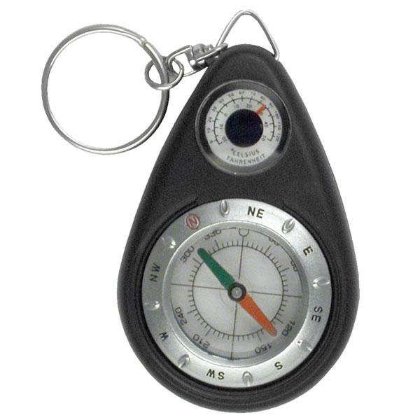 Avaimenperä kompassi ja lämpömittari