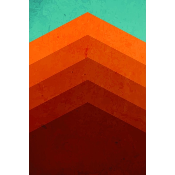 Abstract Mountain Sunrise Ii MultiColor 21x30 cm