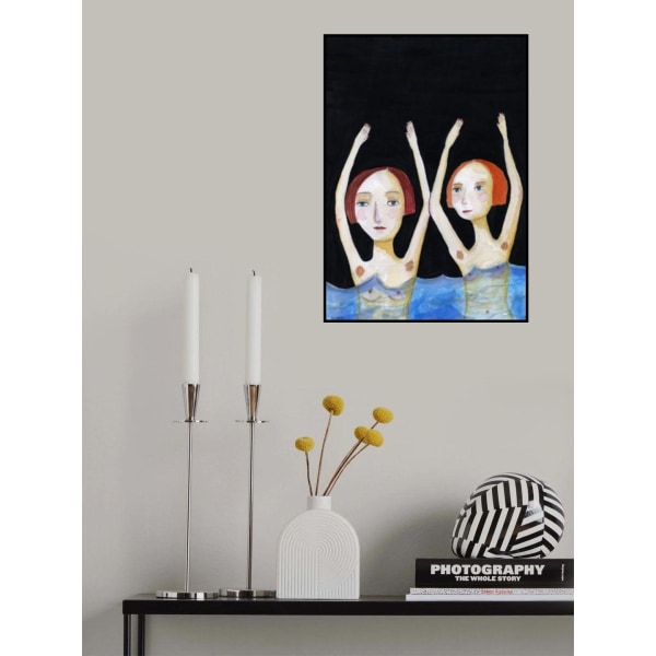 Svømmende piger MultiColor 50x70 cm