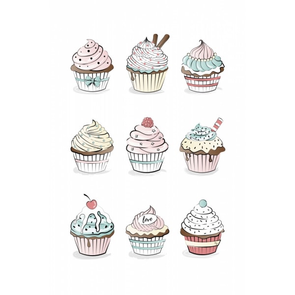 Cupcakes MultiColor 70x100 cm