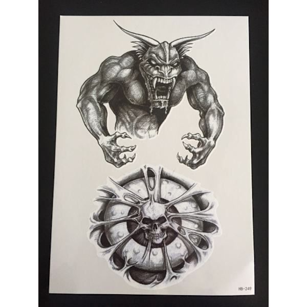 Tillfällig Tatuering 21 x 15cm - demon
