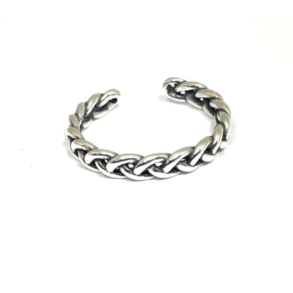 Äkta silverring, S925 - vacker fläta