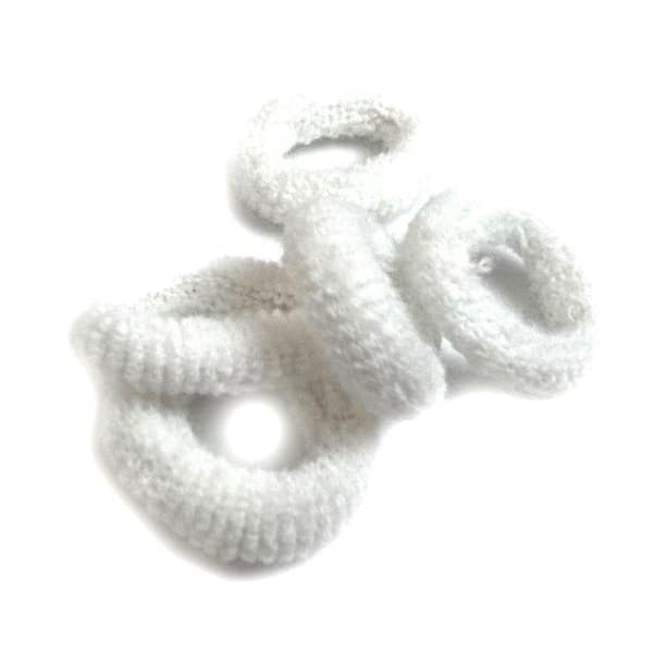 Myk hårstrikk Hvit 5p White