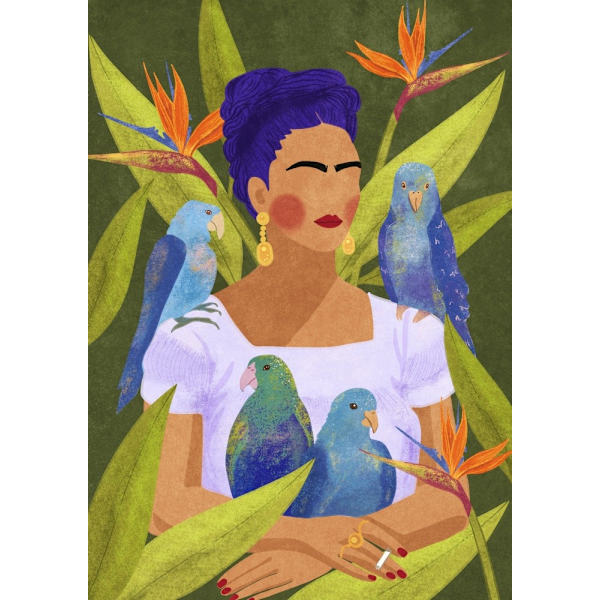 Frida ja linnut MultiColor 70x100 cm