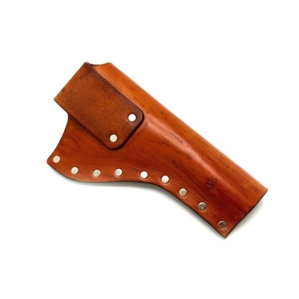 JJ Custom Works - Colt .45 Peacemaker Holster - Left - 4.75" - LightBrown - Plain - Nickel Studs Left side - 4,75"