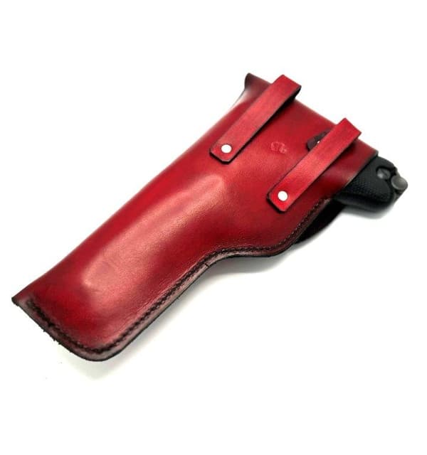JJ Custom Works - Handmade Holster Luger / 1911 - Tärnsjö leather Red