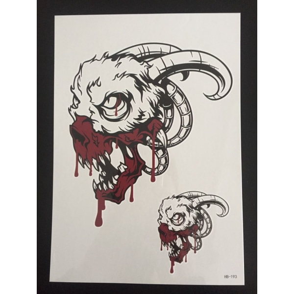 Tillfällig Tatuering 21 x 15cm - buck / bock