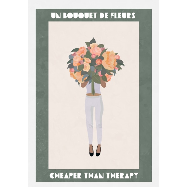 Flowers Girl Therapy MultiColor 50x70 cm