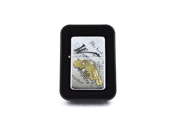 Benzin / Olie Lighter - Gentelo - Freedom Silver 4