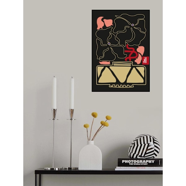 Ukiyo-maljakko Kukka-aihe MultiColor 70x100 cm