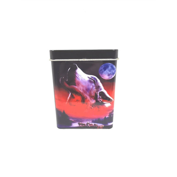 CIGARETTE BOX-METAL  Wolf multifärg