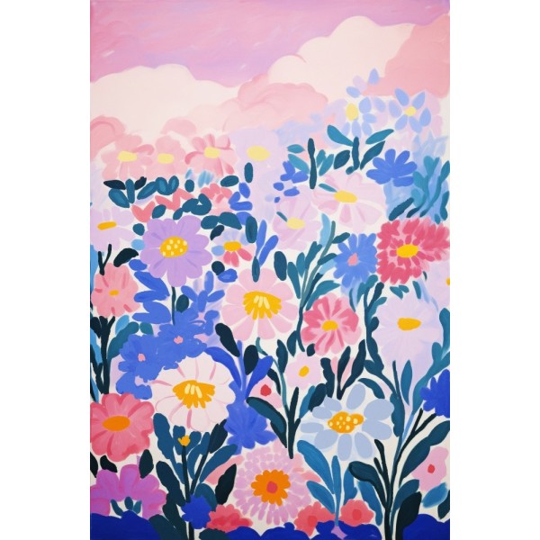 Vild Blomstermark MultiColor 50x70 cm