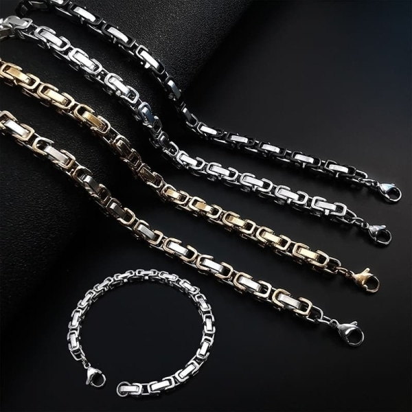 Chain necklace Silver/gold 8mm*70cm