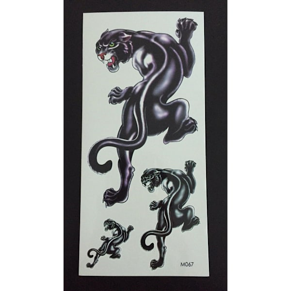 Tillfällig Tatuering 19 x 9cm - pantrar