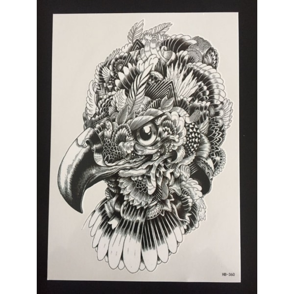 Tillfällig Tatuering 21 x 15cm - cool bird