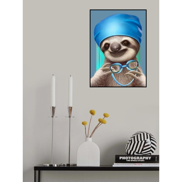 Sloth With Goggles MultiColor 50x70 cm