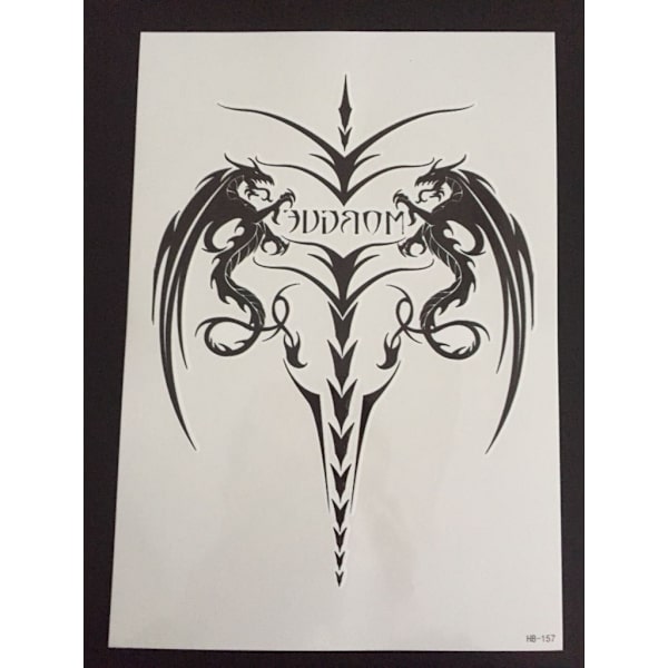 Tillfällig Tatuering 21 x 15cm - murder