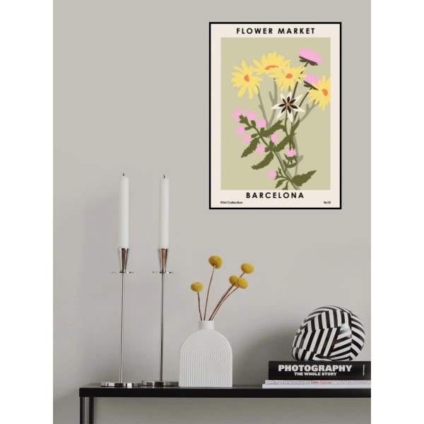 Kukkatori Barcelonassa MultiColor 50x70 cm