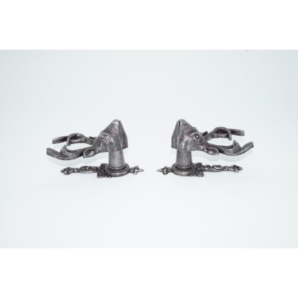 Kolser - Dekorativa krokar för upphänging - hjortar 2-pack grå