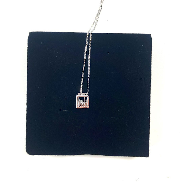 Square necklace - silver color