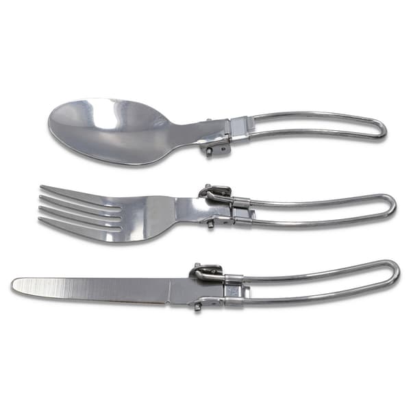 Hopfällbara bestick 16 cm Metall utseende