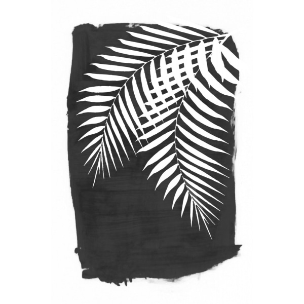 Black Palm Leaves Foliage Silhouette MultiColor 21x30 cm