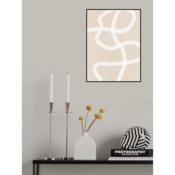 Valkoinen siveltimenvetojuliste nro 1 MultiColor 30x40 cm
