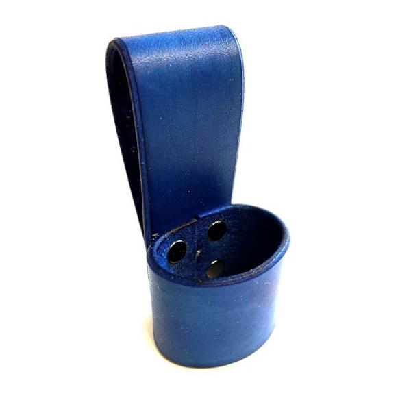 Handmade beltholder for axes and tools - swedish premium leather product Blue