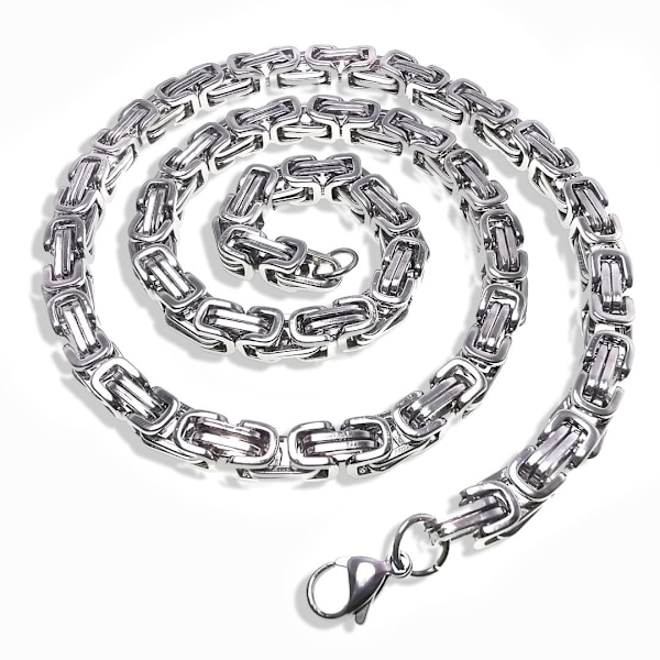 Chain necklace Silver 10mm*70cm