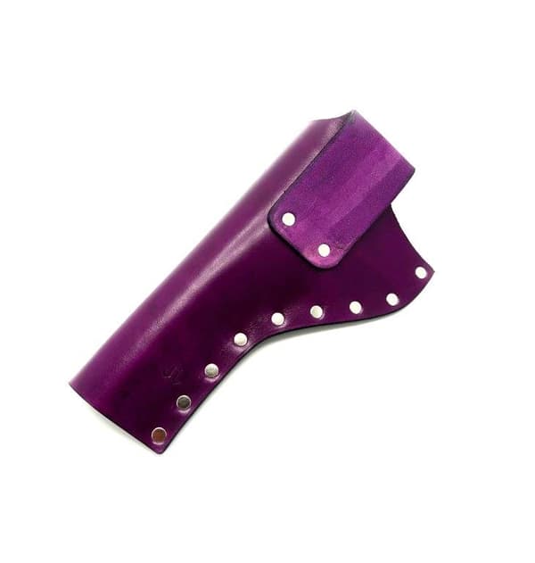JJ Custom Works - Colt .45 Peacemaker Holster - Right - 4.75" - Violett - Plain - Nickel Studs Right side - 4,75"
