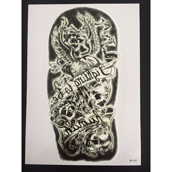 Tillfällig Tatuering 21 x 15cm - Dark Side
