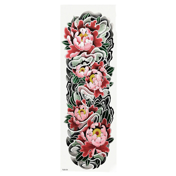 OBS STORLEK - 46 x 17 CM - Tatuering - blommor