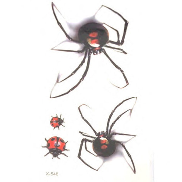Tillfällig Tatuering 10x5cm - Halloween special! Spindlar