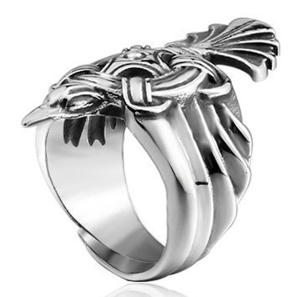 Ring - Nordic Mythology - Open ring Raven #11