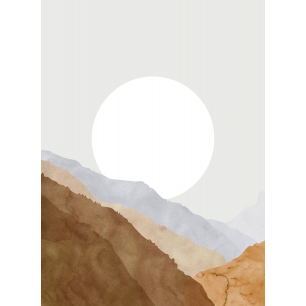 Boho Moon And Mountains MultiColor 30x40 cm