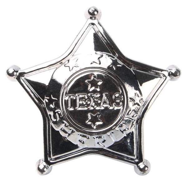 15/0 - Gonher Plastic Sheriff Star Silver grey
