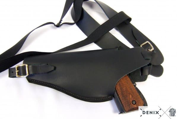 LEATHER SHOULDER HOLSTER Svart