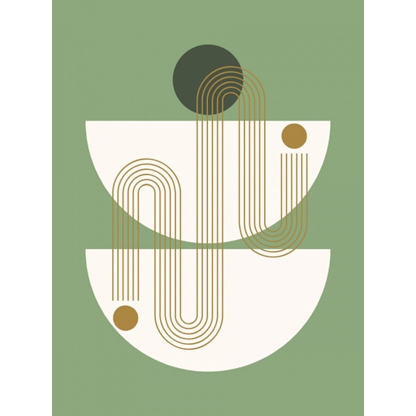 Mid Century In Sage Green MultiColor 21x30 cm