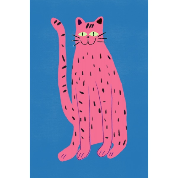 Pink Cat MultiColor 70x100 cm