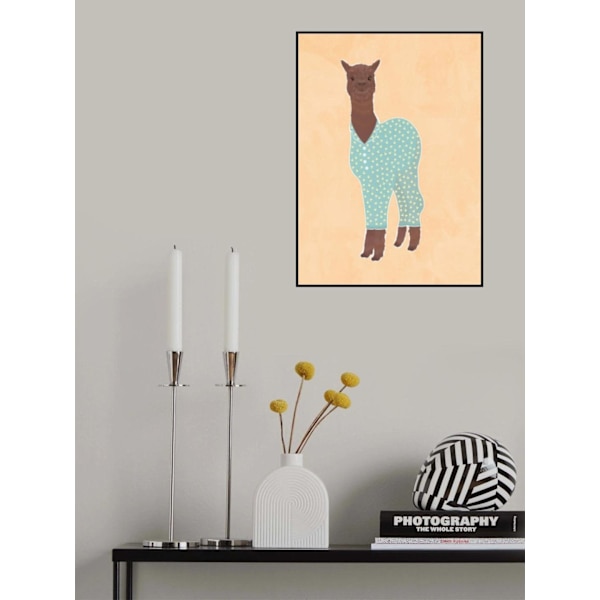 Llama In Pjs Banana Orange MultiColor 50x70 cm