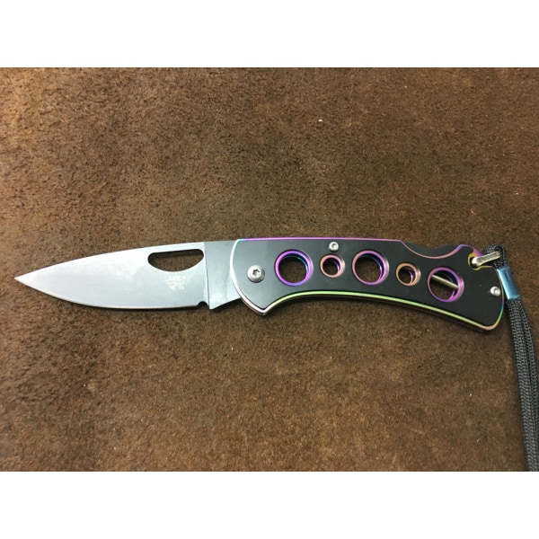 SanRenMu 7081 BUI-SHX Fällkniv tumhål backlock jaktkniv kniv