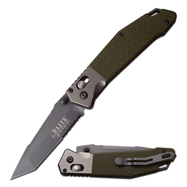 Elite Tactical - ET-1027 - Fällkniv DarkGreen Grön