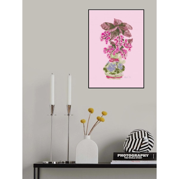 Blooming Vase In Pink MultiColor 21x30 cm